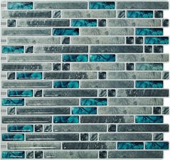 Adhesive Vinyl Wall Bathroom Tiles Teal Ecay