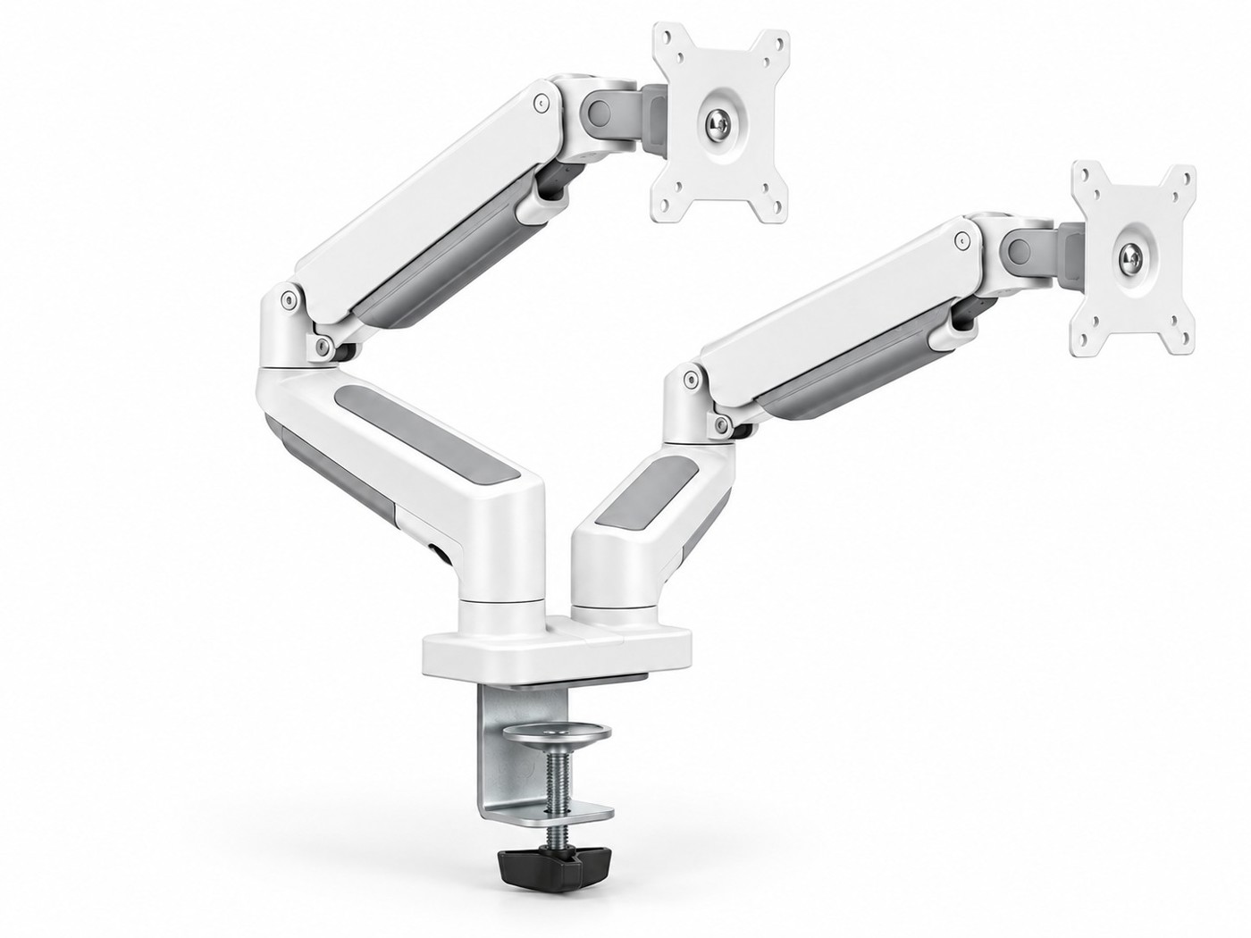 White Dual Monitor Arm – 13–32 in Screens - ecay