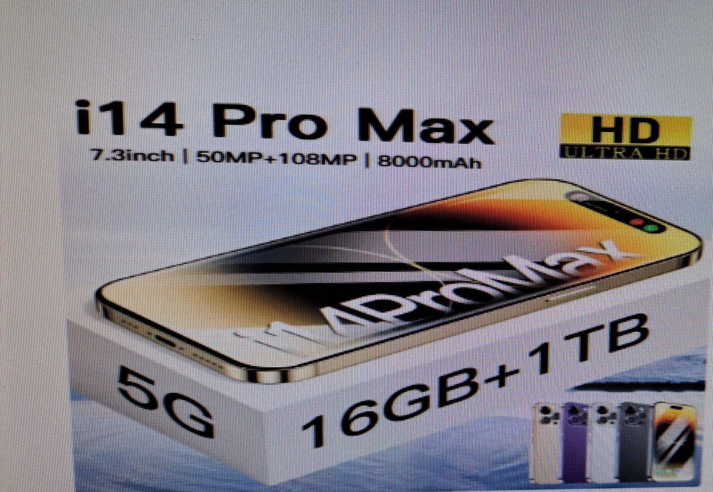 new i14 pro max 7.3-inch 16+1tb