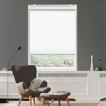 HOMEBOX 100% Blackout Cordless Roller Window Shades, Window Blinds with ...