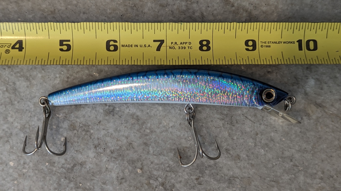Unused Yozuri Crystal Minnow Holographic Mackerel Fishing Lure - ecay