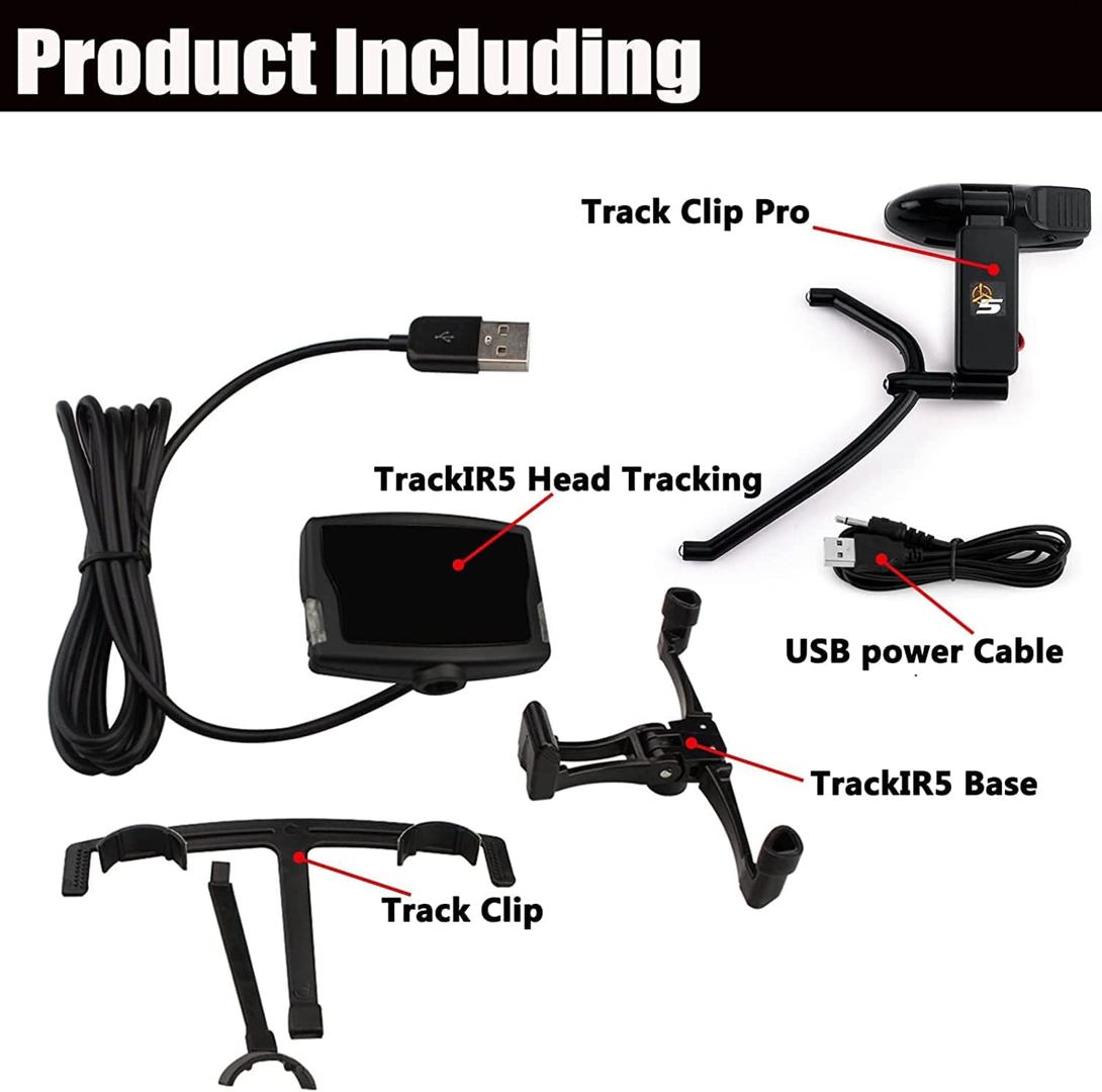 TrackIr 5 Optical Head Tracking System Bundle + Track Clip PRO