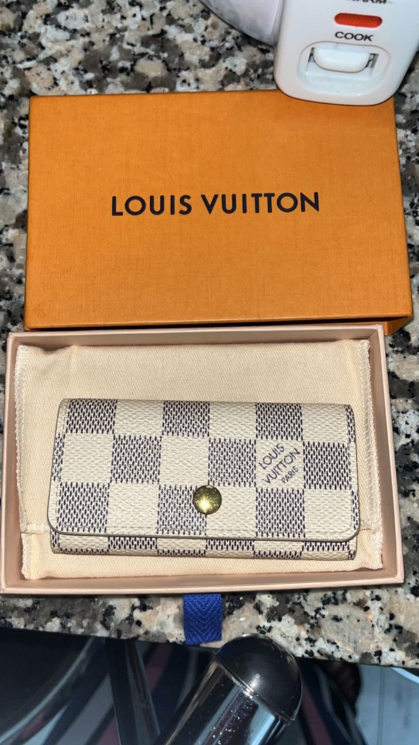 Louis Vuitton Damier Azur 4 Ring Key Holder