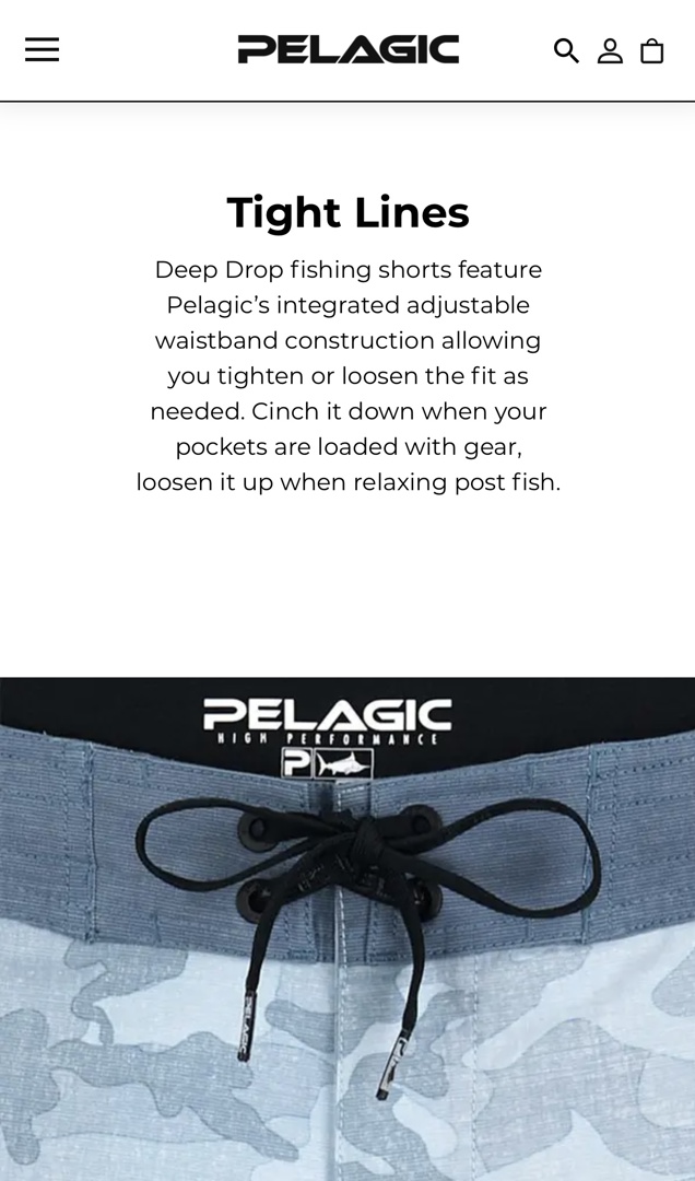 Pelagic “Brand New” Deep Drop Boardshorts Fishing-Scuba Diving Swim Trunks  - ecay