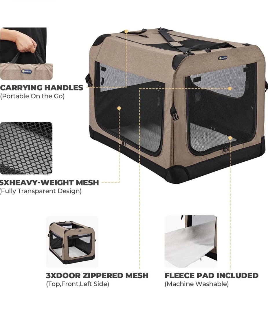 Soft sided sales dog crate medium