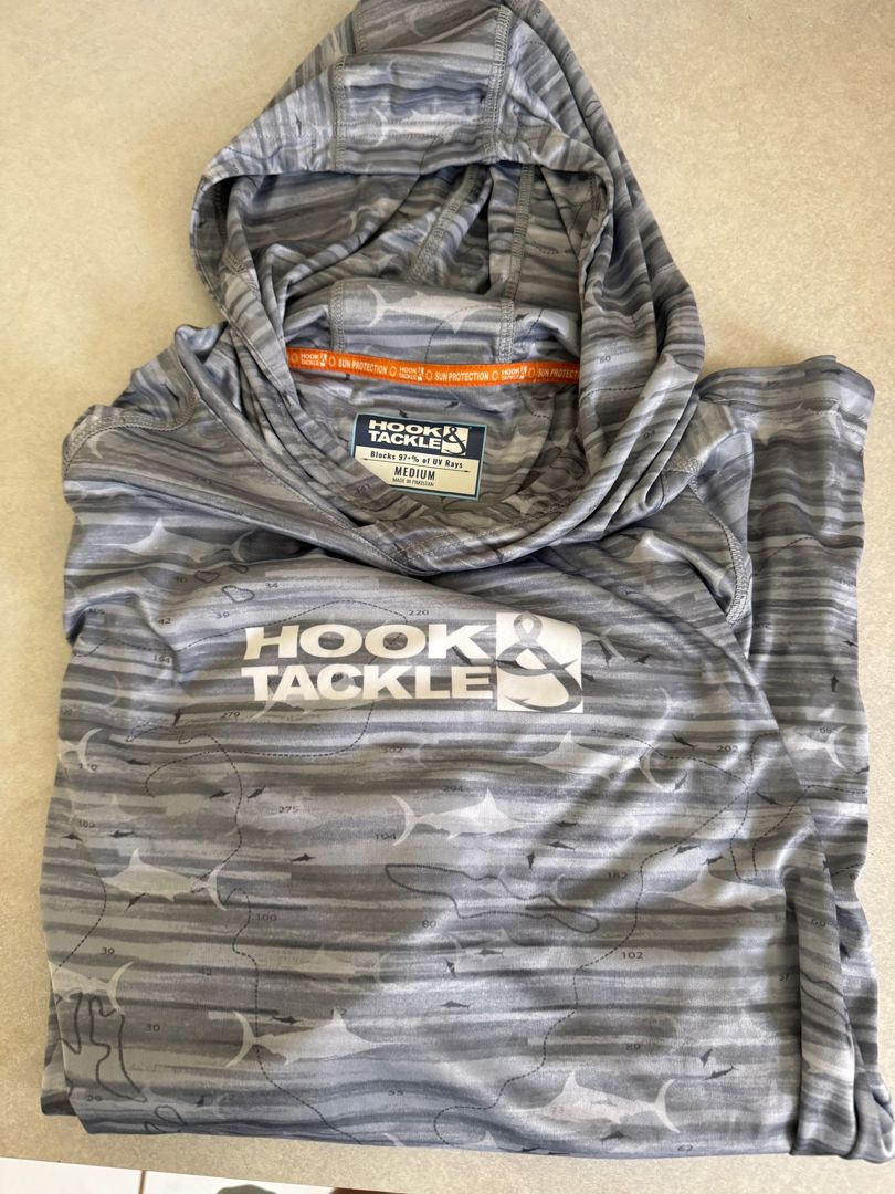 Men's fishing long sleeve t-shirt with hoodie - ecay
