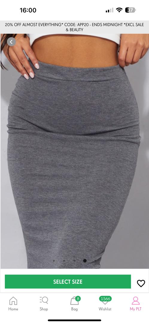 Grey pencil skirt pretty little thing best sale