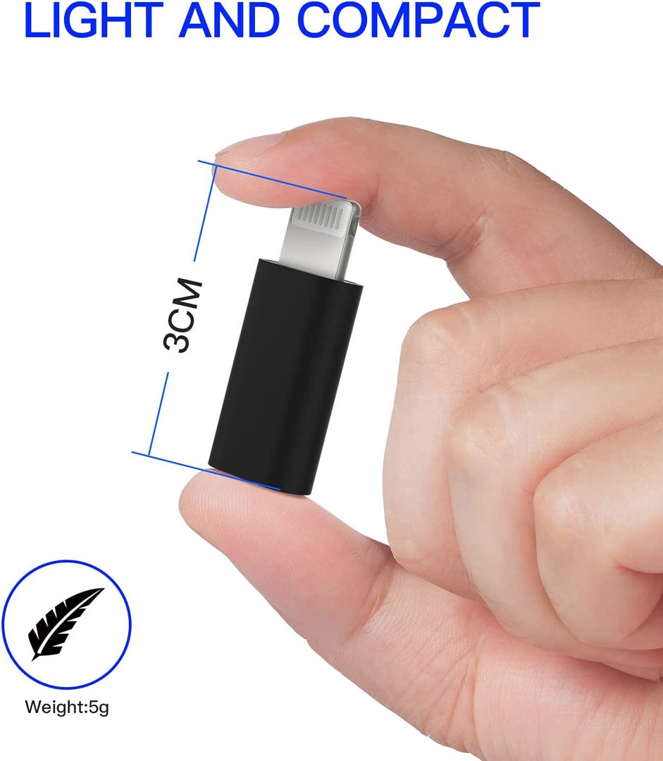 USB C Male to Compatible for Lightning Female Adapter Charging Data Sync  Type C Connector