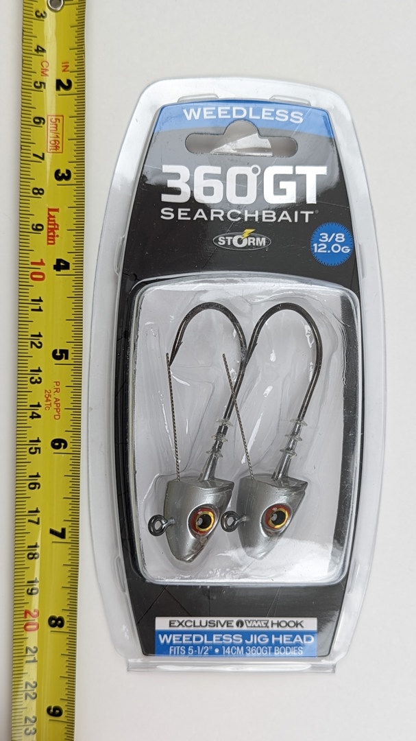 Storm 360GT Searchbait WEEDLESS Fishing Jigheads 3/8 Ounce Gaga - ecay