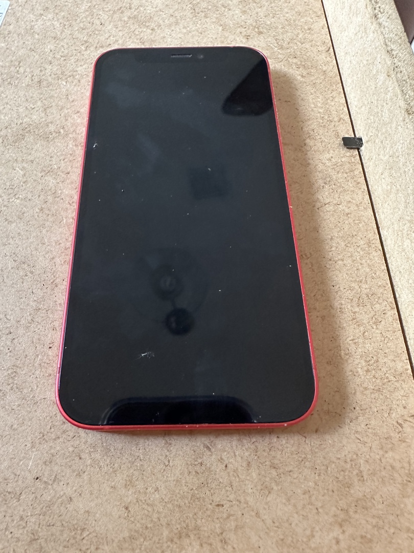iPhone12mini RED256GB（品·オプション付）スマートフォン/携帯電話 ...